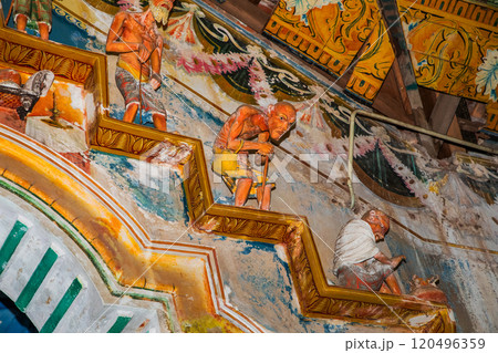 figures depicting entire history Buddha, starting from birth. figures depicting entire history Buddha, starting from birth. 120496359