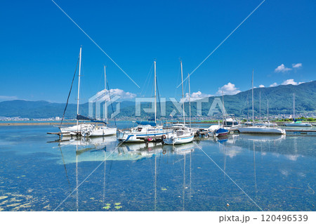 【諏訪湖 (ヨットハーバー)】 長野県諏訪市高島 120496539