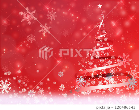雪の結晶のクリスマスツリーのイラスト背景 雪の結晶のクリスマスツリーのイラスト背景 120496543