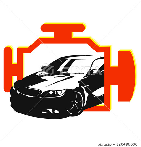 Passenger car and symbol check engine injector Passenger car and symbol check engine injector 120496600