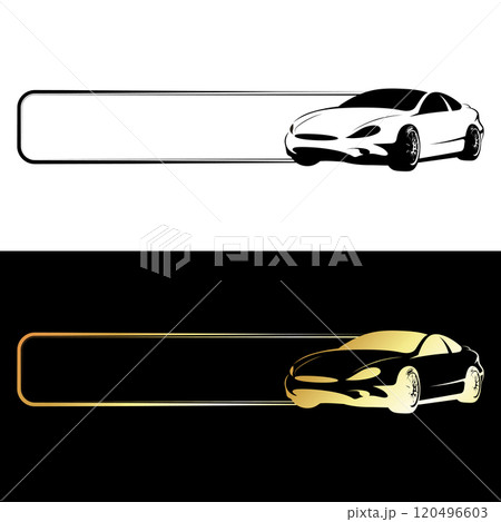 Passenger car silhouette banner for business 120496603