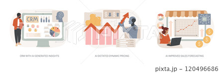 AI Technology in Sales abstract concept vector illustrations. 120496686