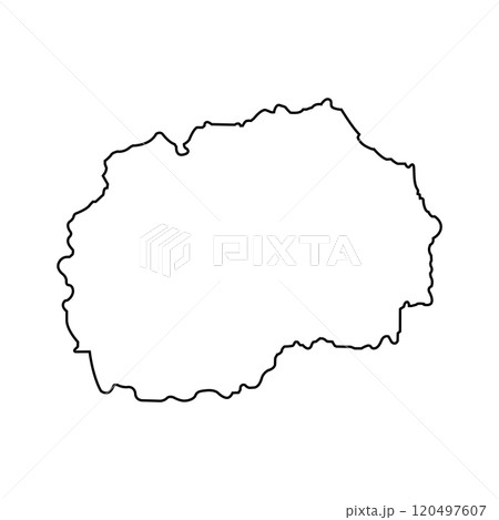 North Macedonia Map Icon 120497607