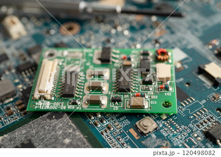 Repairing and upgrade circuit mainboard of notebook, electronic, computer hardware and technology. 120498082