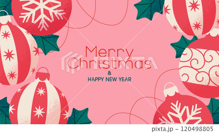 クリスマスオーナメントの背景デザイン 120498805