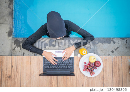 Engaging in Remote Work by the Poolside A Productive Escape from the Norm 120498896