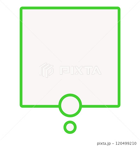 シンプルな正方形の思考吹き出し2（緑） 120499210