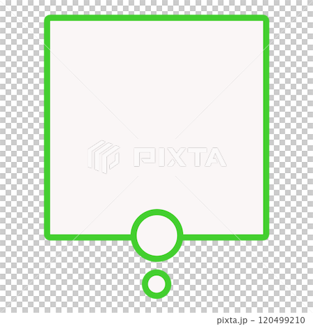 シンプルな正方形の思考吹き出し2（緑） 120499210