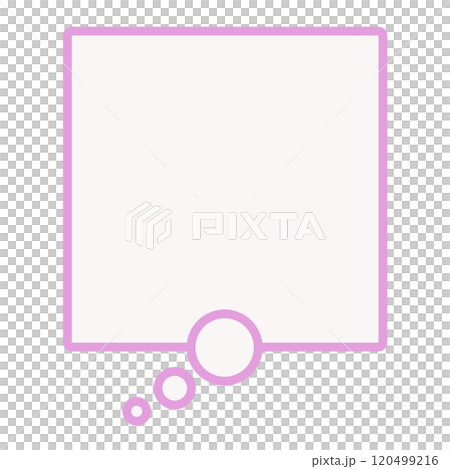 簡單的方形思想語音氣泡3(粉紅色) 簡單的方形思想語音氣泡3(粉紅色) 120499216