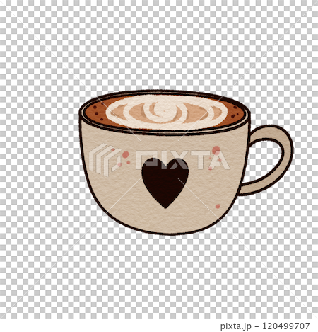cup of coffee latte art 120499707