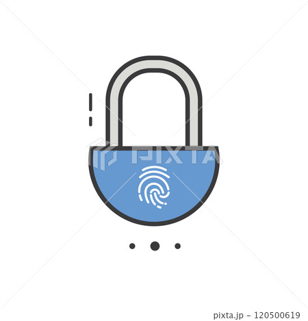 Fingerprint technology logo icon 120500619