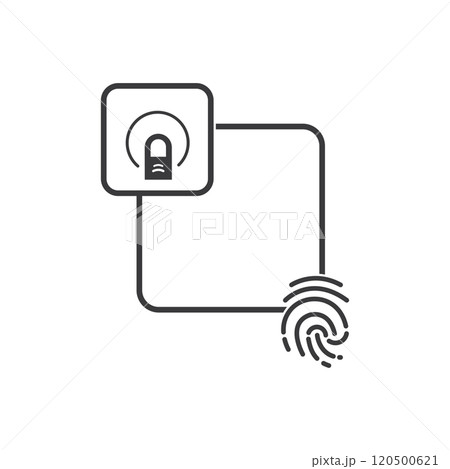 Fingerprint technology logo icon 120500621