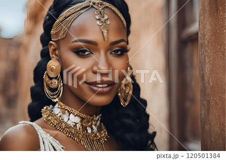 2100年トレンドを意識した西洋人ヘアメイクスタイル女性像を生成AIで表現しました(横写真) 2100年トレンドを意識した西洋人ヘアメイクスタイル女性像を生成AIで表現しました(横写真) 120501384