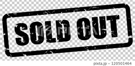 スタンプ SOLD OUT 売り切れ 黒 おしゃれ 斜め 120501464