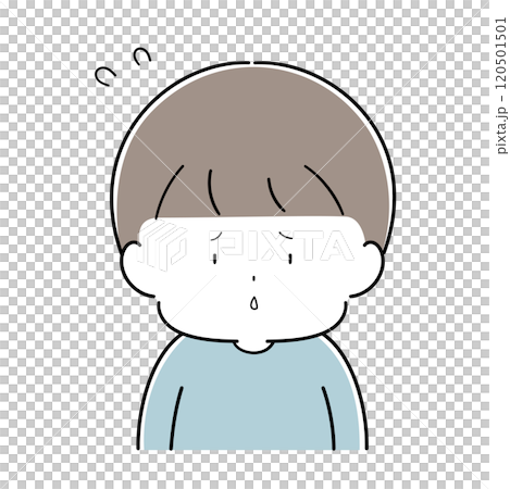 不安な幼い男の子のイラスト素材 [120501501] - PIXTA