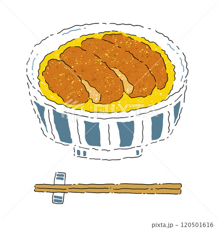 カツ丼 イラスト 120501616