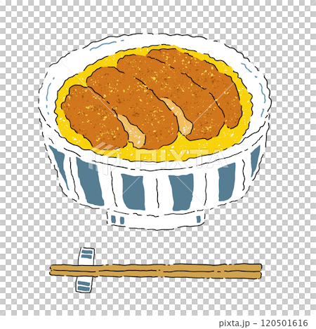カツ丼 イラスト 120501616