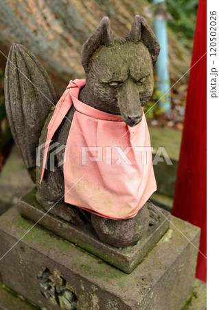 那須町温泉神社の御稲荷様の狛犬 120502026