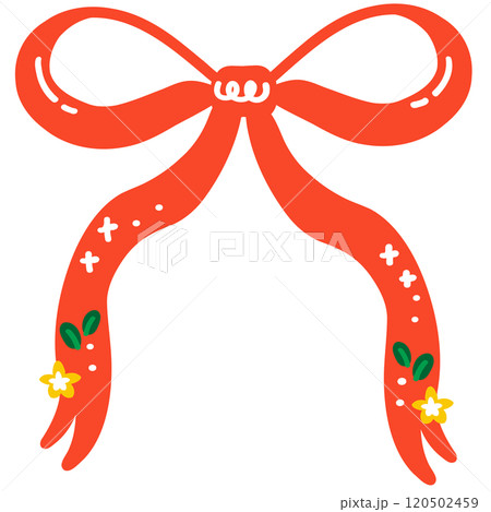 Christmas coquette bow illustration Christmas coquette bow illustration 120502459