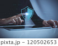 Cyber security and data protection concept, Data security system, Shield icon, Business privacy protect personal information. 120502653