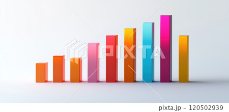 Vibrant Bar Chart Illustration of 2024 Digital Ad Spending Across Various Industries 120502939
