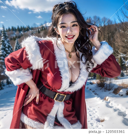 美しい雪の中　クリスマス 120503361
