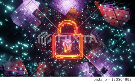 サイバーセキュリティーやサイバー攻撃を彷彿させるイメージ サイバーセキュリティーやサイバー攻撃を彷彿させるイメージ 120504992