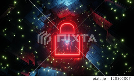 サイバーセキュリティーやサイバー攻撃を彷彿させるイメージ 120505007