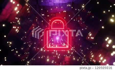 サイバーセキュリティーやサイバー攻撃を彷彿させるイメージ 120505016