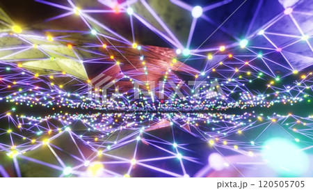 カラフルな光の背景 120505705
