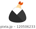 シンプルな海老天むすのイラスト 120506233