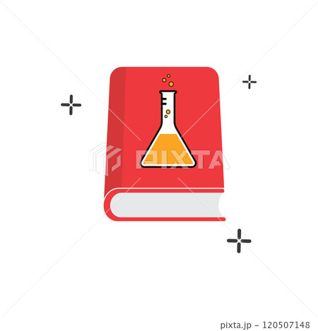 Red book with chemistry experiment Red book with chemistry experiment 120507148