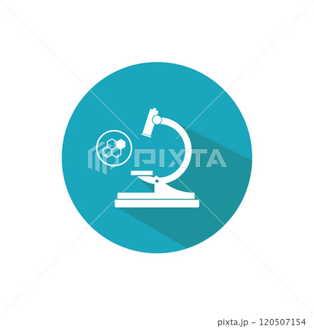 Microscope and molecule icon 120507154