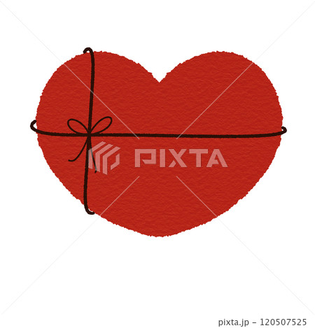 red heart with brown bow red heart with brown bow 120507525