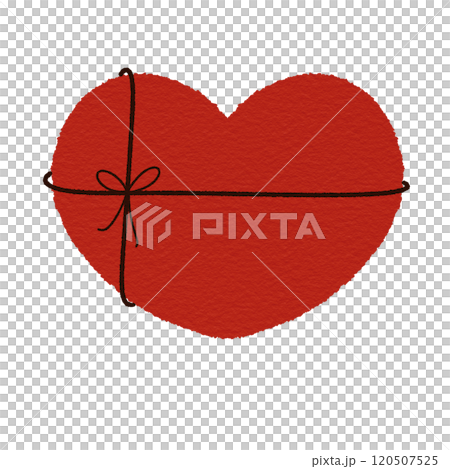 red heart with brown bow red heart with brown bow 120507525