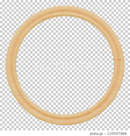 3D material_Wooden picture frame_Round_Orange 120507866