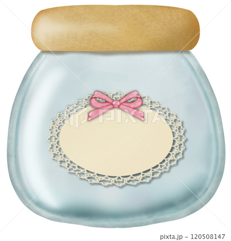 Assorted lollipop candies in a Glass jar for decorative , party setting. hand drawn cartoon style. 120508147
