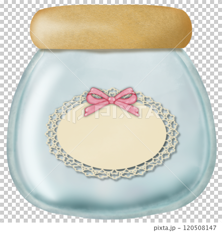 Assorted lollipop candies in a Glass jar for decorative , party setting. hand drawn cartoon style. 120508147