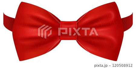 Red bowtie. Elegant neck bow realistic mockup Red bowtie. Elegant neck bow realistic mockup 120508912