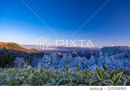 美ヶ原高原からのン眺めと雲海　 120508995