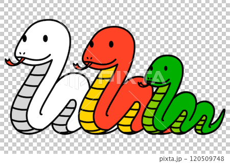 Three snakes, parent and child New Year's card material Three snakes, parent and child New Year's card material 120509748