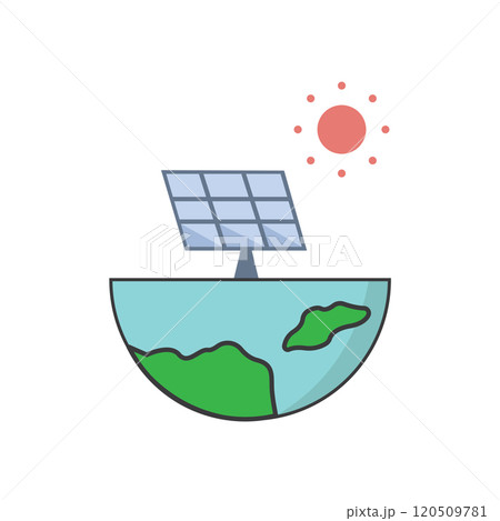 Solar energy logo icon 120509781