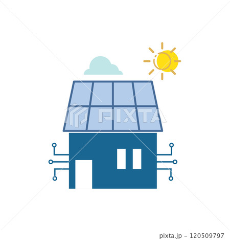 Solar energy logo icon Solar energy logo icon 120509797