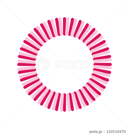 きゅんとする甘いピンクの円形フレーム - ピンク × ピンク 120510470