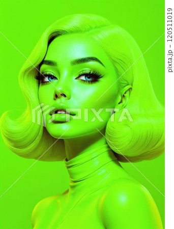 Girl with green hair. 120511019
