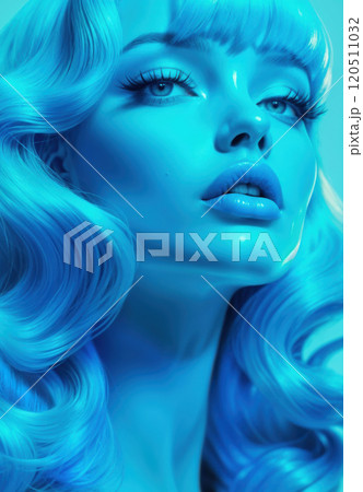 Picture of a blue girl. 120511032