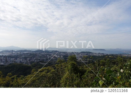下関市みもすそ川町界隈 火の山公園から西方向の眺め 六連島 下関市みもすそ川町界隈 火の山公園から西方向の眺め 六連島 120511168