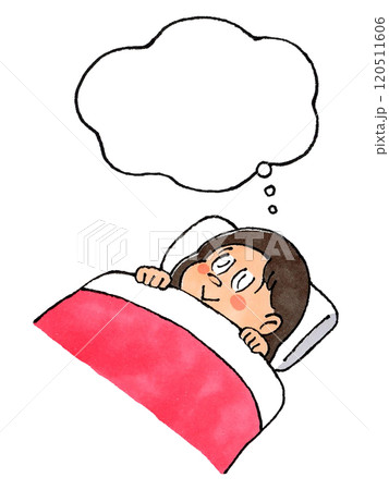 眠る女の子 吹き出し 120511606