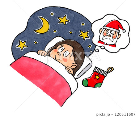 眠る女の子(クリスマス) 120511607