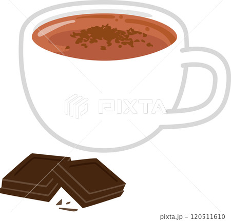 ティーカップに入ったチョコレートドリンク 120511610